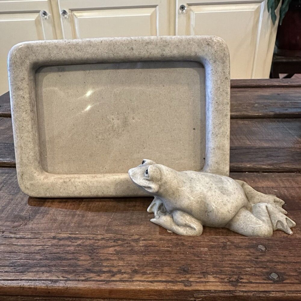 Vintage 3D Resin Frog Picture Frame 4x6 Photo Plastic Insert